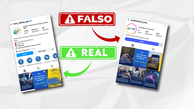  INSS alerta sobre novo perfil falso se passando pelo governo para aplicar golpes em beneficiários.